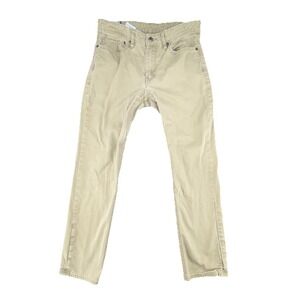Levi's 511 Jeans Mens 34x30 Tan Khaki Slim Straight Fit‎ Pants